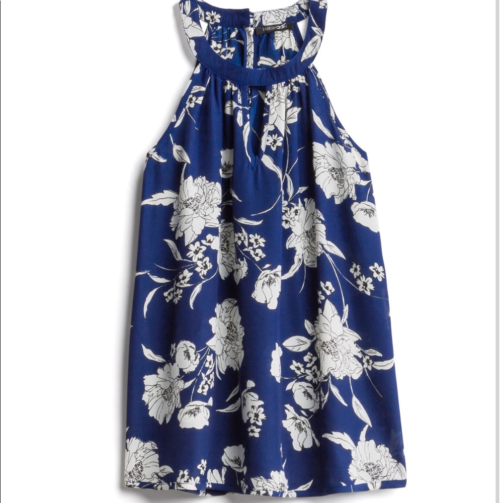 Papermoon Floral Halter Tank Top Blouse